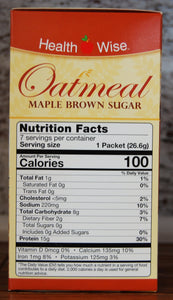 Maple Brown Sugar Oatmeal